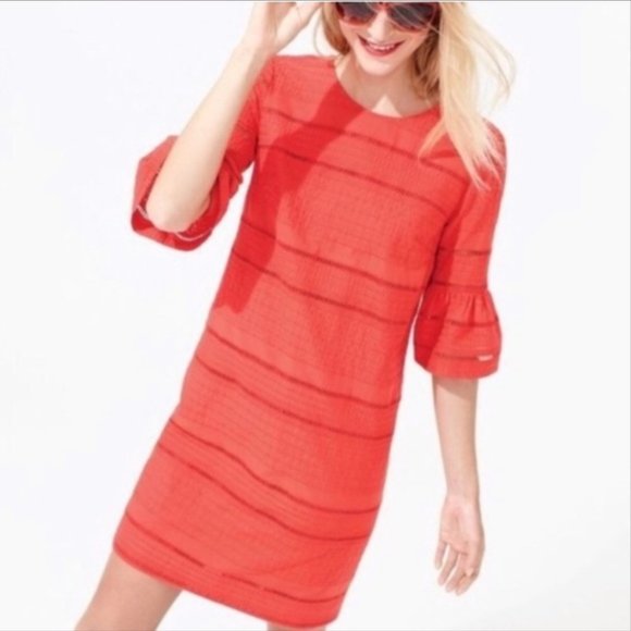 JCrew Flutter Sleeve Shift Dress in Eyelet - 8 - Picture 7 of 8